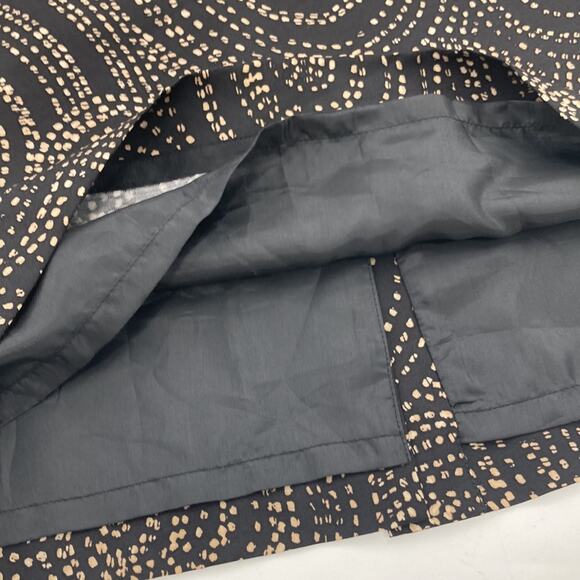 Talbots Womens Black Tan Circles Print Silk Blend Pencil Skirt Knee Length 6 New - Picture 9 of 14